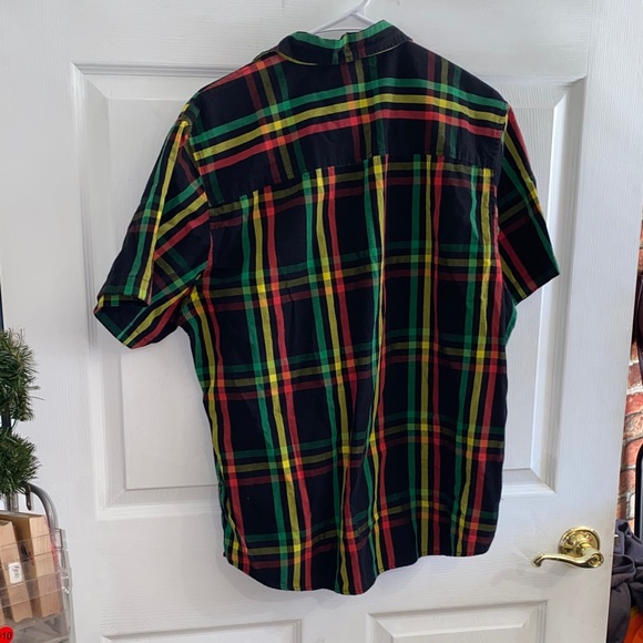 RUDE Men's Vibrant Plaid Button Down Shirt - Picture 3 of 3